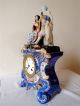 Antike Porzellan Uhr,  Kaminuhr,  Standuhr,  Pendule Antike Originale vor 1950 Bild 2