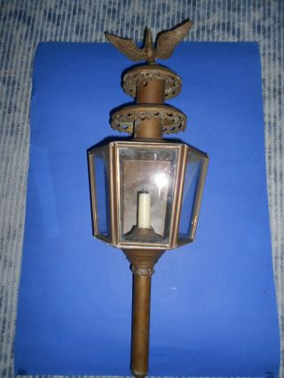 Kutscherlampe Mit Adler Noch Mit Kerze Antik Uralt Bild