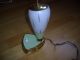 Sehr Hübsche Alte Nachttischlampe Tischlampe Metall Glas Um 1950 - 60 Gefertigt nach 1945 Bild 1