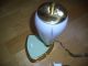 Sehr Hübsche Alte Nachttischlampe Tischlampe Metall Glas Um 1950 - 60 Gefertigt nach 1945 Bild 2