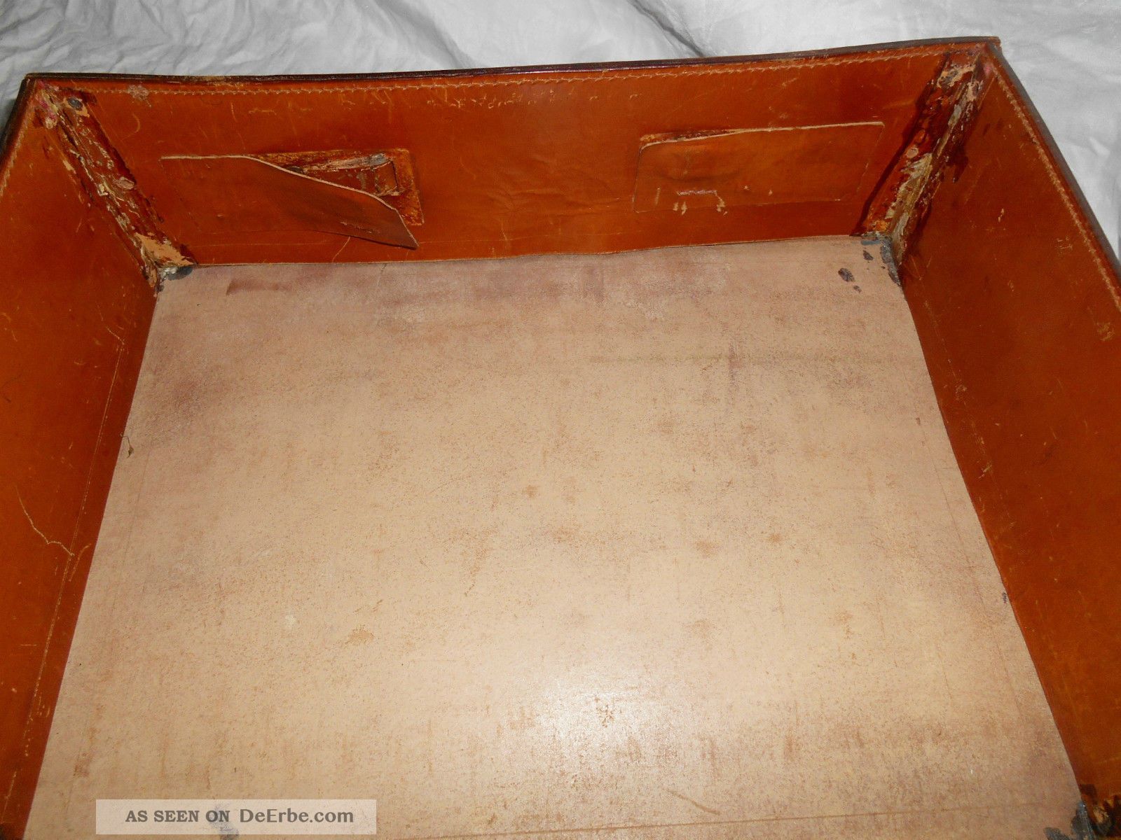 Kleiner Antiker Lederkoffer Reisekoffer Leder Koffer Vintage Shabby Chic