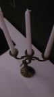 Sehr Schöner Kerzenleuchter (französisch?) 3 Armig Pute Messing/bronze Antike Originale vor 1945 Bild 6