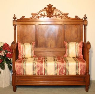 Wunderschönes Sofa Sitzbank Um 1880 In Nussbaum Bild