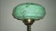 Boden Stehlampe Art Deco Messing Glas Beleuchtung Dekoration Antike Originale vor 1945 Bild 2