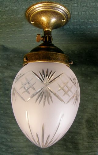 Deckenlampe Satinierter Lampenschirm Glas Sternschliff Bild