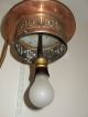 Alte Lampe Deckenlampe,  Deckenhalter Aus Eisen Verkupfert M.  30 Cm Kugel Schirm Antike Originale vor 1945 Bild 7