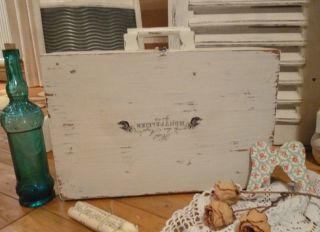 Koffer Holz Uralt Weiß Shabby Belle Blanc Bild