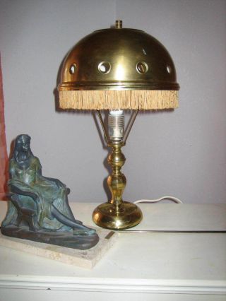 Schreibtischlampe Tischlampe Art Deco Messing Alt Antik Messing Bild