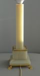 Alte Tischlampe Lampenfuss Lampe SÄule Marmor Onyx LÖwenfÜsse Gefertigt nach 1945 Bild 1