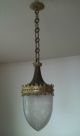 Jugendstil Lampe Deckenlampe Geschliffenes Glas Bronze Messing Um 1910 1890-1919, Jugendstil Bild 8