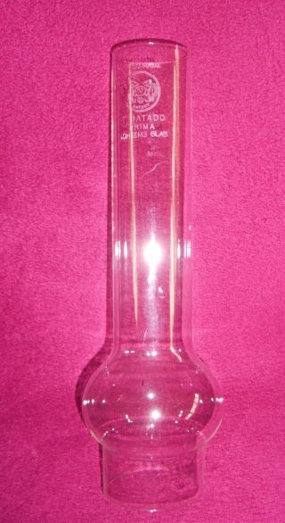 Alter Glaszylinder Matador Petroleumlampe U.  65mm H.  28,  3 Cm Ersatzglas Klarglas Bild