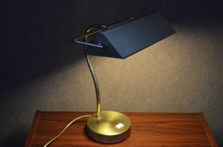 Bankerlampe Messing Tisch Lampe Schreibtisch Banker Steh Leuchte Lamp Vintage Bild
