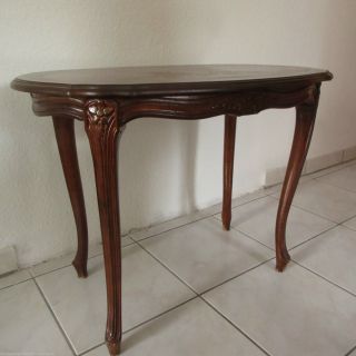 Barock Stil - Superschöner Beistelltisch Tisch Cafe Table Oval 77x50cm Bild