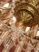 8 Fl.  Lüster Kronleuchter Gold Bronze Alte Lampe Große Putten Messing Antik Antike Originale vor 1945 Bild 10