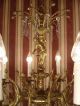 8 Fl.  Lüster Kronleuchter Gold Bronze Alte Lampe Große Putten Messing Antik Antike Originale vor 1945 Bild 6