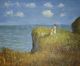 Goldener Prunkrahmen 19.  Jahrhundert Mit Ölgemälde Frauen Am Meer Nach Monet Rahmen Bild 1