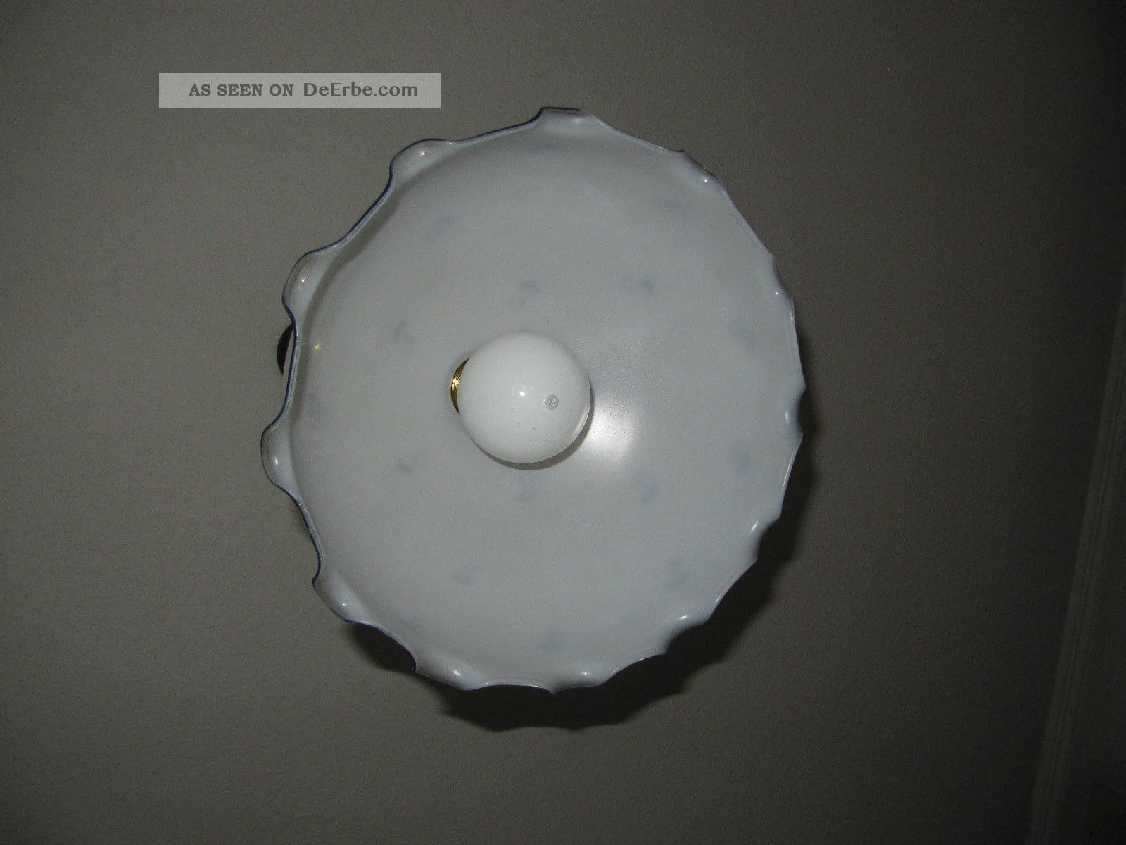 alte hängelampe, küchenlampe, glasschirm weiß mit blauen Küchenlampe Landhaus ~ alte hängelampe, küchenlampe, glasschirm weiß mit blauen