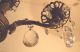 ▬ Kronleuchter Kristall 3 - Fl.  Bronze - Lampe Filigran&antik Shabby Lüster Vintage Gefertigt nach 1945 Bild 5