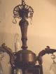 ▬ Kronleuchter Kristall 3 - Fl.  Bronze - Lampe Filigran&antik Shabby Lüster Vintage Gefertigt nach 1945 Bild 7