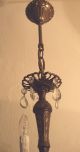 ▬ Kronleuchter Kristall 3 - Fl.  Bronze - Lampe Filigran&antik Shabby Lüster Vintage Gefertigt nach 1945 Bild 8