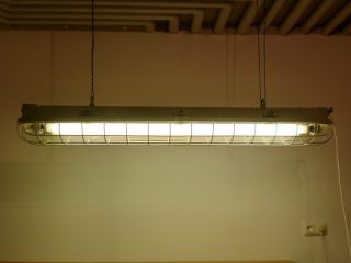 Schaco Bunkerlampe / Fabriklampe /ex - Leuchtstoff / Vintage / Loft/ Design Bild