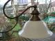 Antik Stil Kronleuchter Lüster Deckenlampe 2flammig 2armig Messing - Dachbodenfund Gefertigt nach 1945 Bild 2