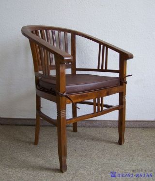 Stuhl Armlehnstuhl Schreibtischstuhl Mit Auflage Handarbeit Kolonial - Stil Bild