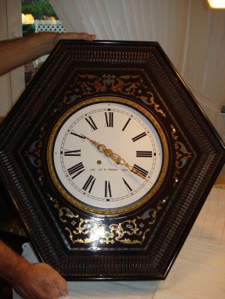 Uhr - Rahmenuhr 1880 Biedermeier Pendel Uhr - Bremen Uhr - Antike Uhr Bild