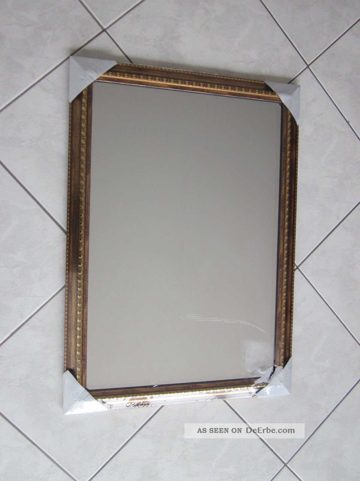 Alter Spiegel Rahmenspiegel 50/70cm Wandspiegel Gold Farben Antik Repro Spiegel Bild