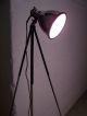 Bauhaus Stehlampe Tripod Lampe Art Deco Chrom Strahler Werkstattlampe Um 1940 Antike Originale vor 1945 Bild 8