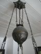 Antike Petroleumlampe Deckenlampe Hängelampe Jugendstil 1900 Elektrifiziert Antike Originale vor 1945 Bild 2