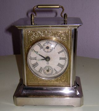 Tischuhr Kaminuhr Reiseuhr Reisewecker M.  Spieluhr Badische Uhrenfabrik Um 1900 Bild