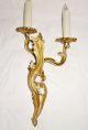 Große Barock Wandlampe Leuchter Applike Gold Messing Antik & Guß `1930 Antike Originale vor 1945 Bild 2