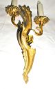 Große Barock Wandlampe Leuchter Applike Gold Messing Antik & Guß `1930 Antike Originale vor 1945 Bild 3