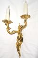 Große Barock Wandlampe Leuchter Applike Gold Messing Antik & Guß `1930 Antike Originale vor 1945 Bild 5