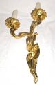 Große Barock Wandlampe Leuchter Applike Gold Messing Antik & Guß `1930 Antike Originale vor 1945 Bild 6