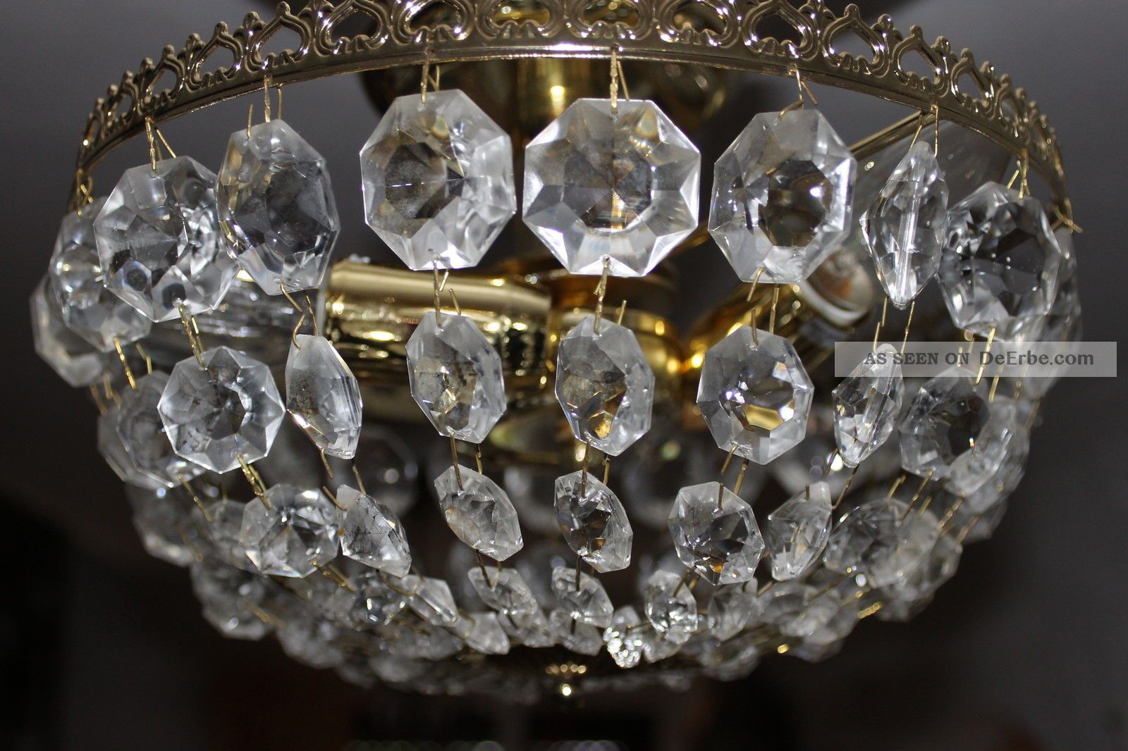 Alter, Antiker Französischer Deckenlüster/korblüster/plafoniere