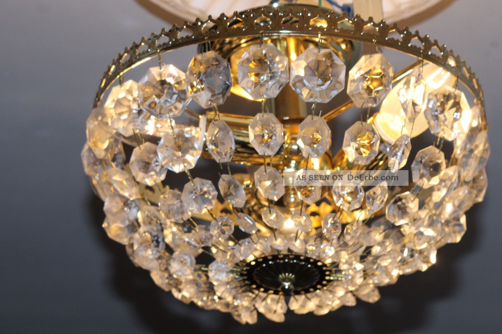 Alter, Antiker Französischer Deckenlüster/korblüster/plafoniere