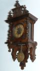 Gründerzeit Wanduhr Antik Holz Pendeluhr Regulator Uhr Ca.  1900 Antike Originale vor 1950 Bild 1
