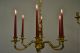 Antiker Kerzenleuchter Mit Weihnachtskranz,  Kerzenhalter Aus Massiv Bronze Antike Originale vor 1945 Bild 10