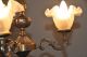 Antiker Kleiner Kronleuchter,  Lüster,  Lampe 3 Flam. Gefertigt nach 1945 Bild 5