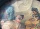Antike Tischplatte,  Bilderrahmen,  Hunde,  Holz Antike Originale vor 1945 Bild 3