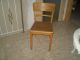 1antiker Küchenstuhl Holzstuhl Um 1940 Linolum Sitzfläsche Alt In Originalzust. Stühle Bild 1