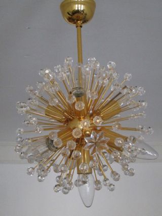 Viennese Gold - Plated Blowball Sputnik Chandelier By Emil Stejnar / Nikoll (2) Bild
