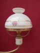 Jugendstil Tolle Lampe Hängeleuchter Messing Glaskuppel Handgemalt Rosen Antike Originale vor 1945 Bild 3