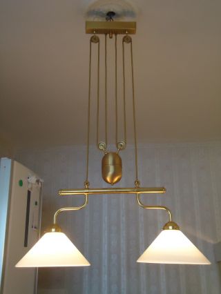 Stilvolle 2 - Flg Zuglampe Deckenlampe Im Jugendstil Bild