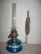 Alte Wandlampe Petroleumlampe Mit Spiegel,  Fledermaus Brenner Und Glastank Gefertigt nach 1945 Bild 1