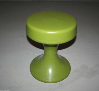 Space - Age Hocker,  Kunststoffhocker 70er Jahre Grün,  Tulip Sitzmöbel,  H:43cm Bild