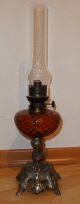 Petroleumlampe Mit Glaszylinder - Antik/ Historisch - Höhe 55cm - Gefertigt nach 1945 Bild 2
