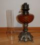 Petroleumlampe Mit Glaszylinder - Antik/ Historisch - Höhe 55cm - Gefertigt nach 1945 Bild 3